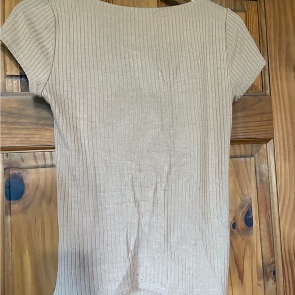 Reformation Tan Ribbed Top - Picture 3 of 4